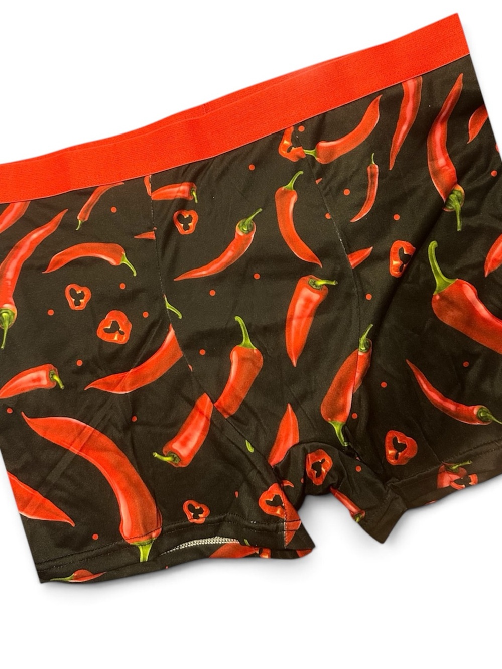Red Chili Print Men’s Boxer Briefs - Undetermined Brand